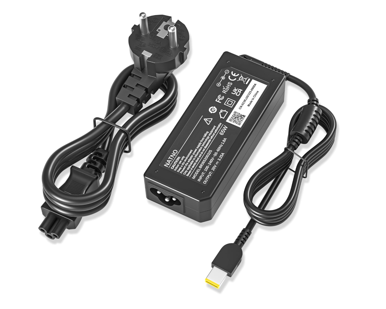 Chargeur 65W pour Lenovo Thinkpad T440 T450 T450S T460 T470 T470S T560 E540 E570 L460 L470 X250 X270 G50 G50-80 G500 Z50, X1 Carbon 2nd 3rd 4th, Ideapad...