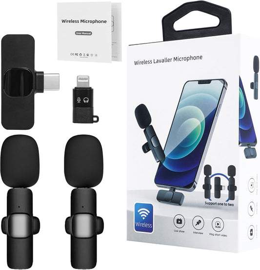 Lot de 2 microphones cravate sans fil