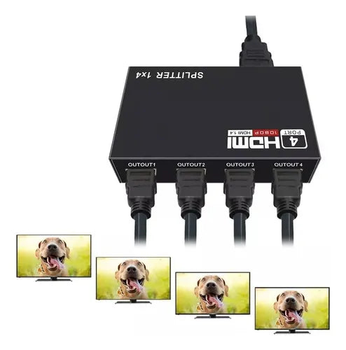 High-Tech Place Mini HD 1080P 1x4 HDMI V1.4 Splitter pour HDTV/STB/DVD/Projecteur/DVR