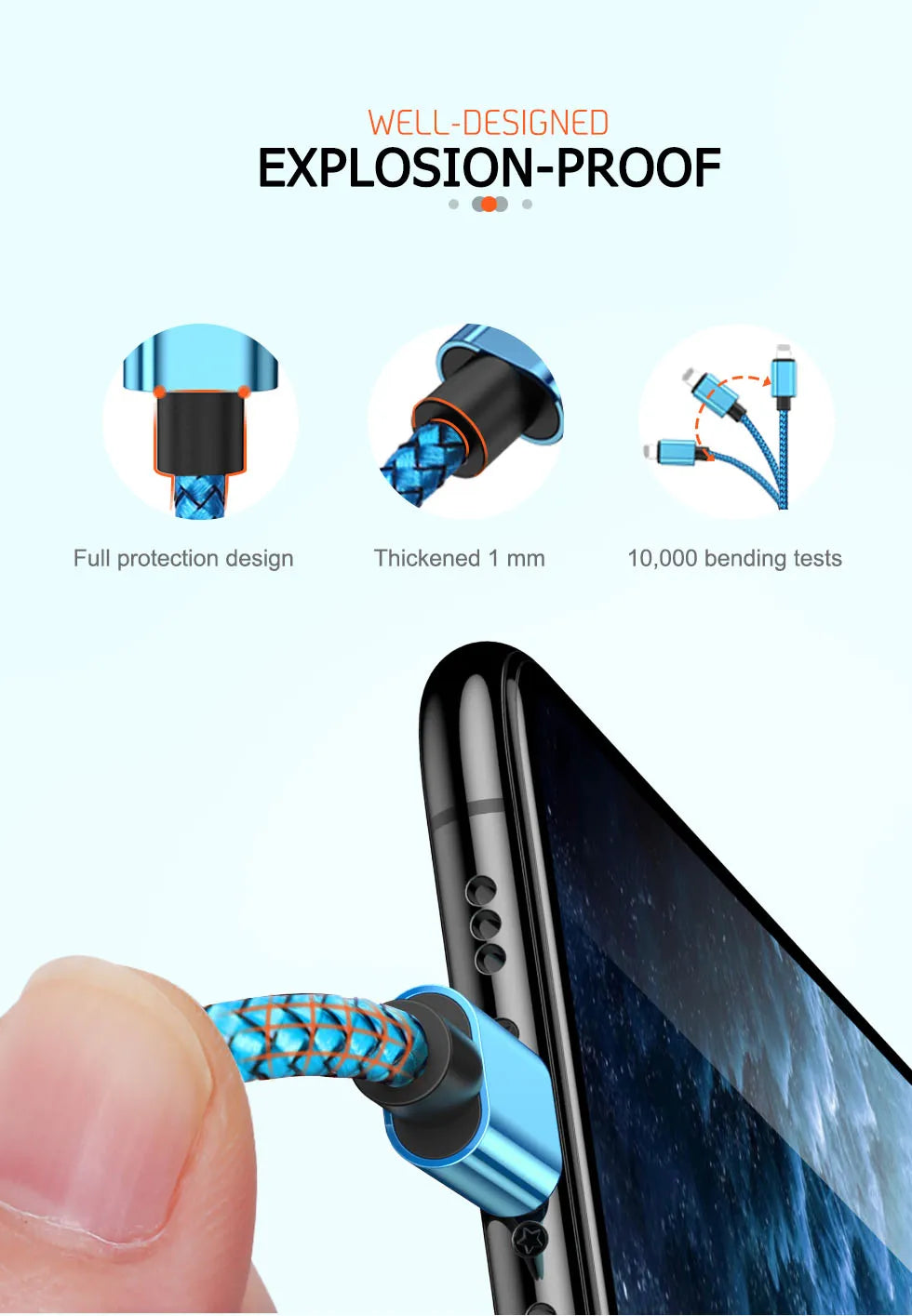 Câble USB vers Lightning 2m