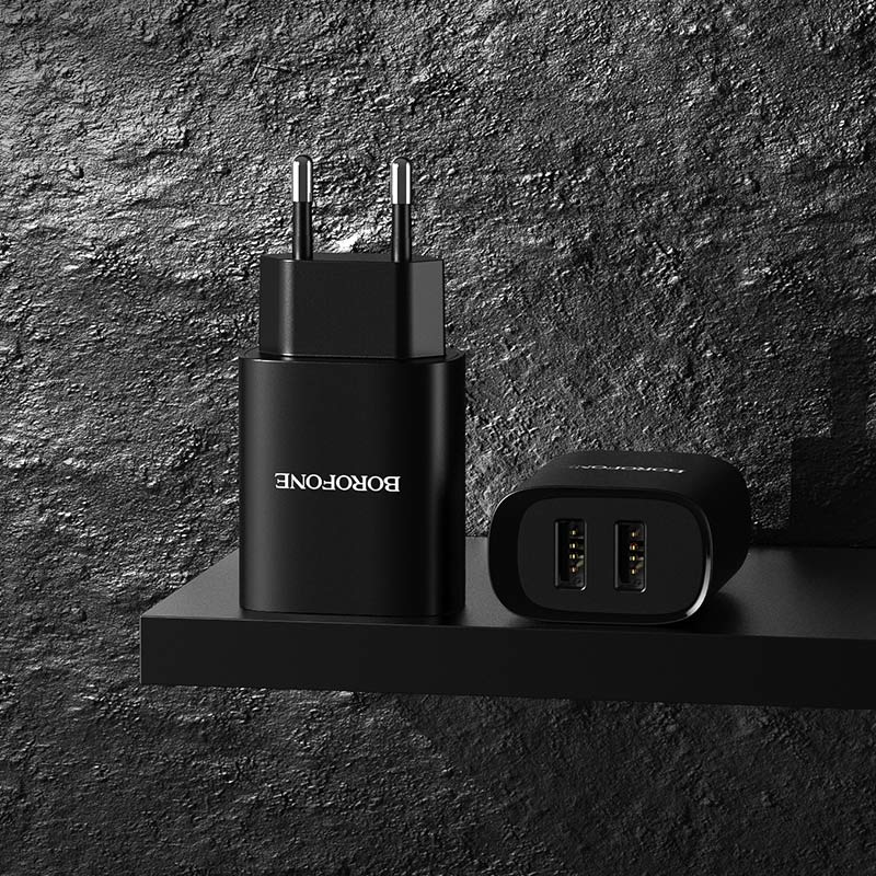 Chargeur mural BN2 Super rapide EU prises USB-A ( Noir )